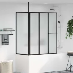 vidaXL Douchescherm Wit 120 x 70 x 137 cm Aluminium