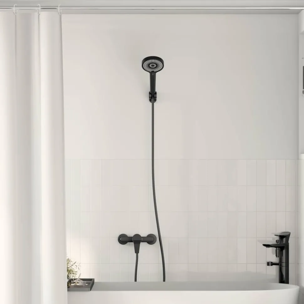 vidaXL Doucheset Zwart G 1 / 2 inch Koper