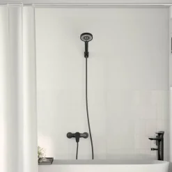 vidaXL Doucheset Zwart G 1 / 2 inch
