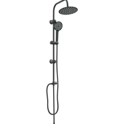 vidaXL Douchesysteem Zwart 47 x 20 x 95 cm Roestvrij staal