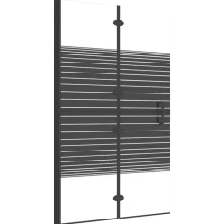 vidaXL Douchewand inklapbaar 80x140 cm zwart
