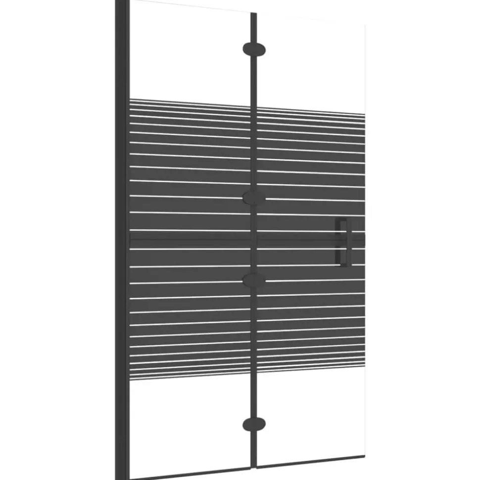 vidaXL Douchewand inklapbaar 80x140 cm zwart