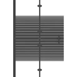 vidaXL Douchewand inklapbaar 80x140 cm zwart