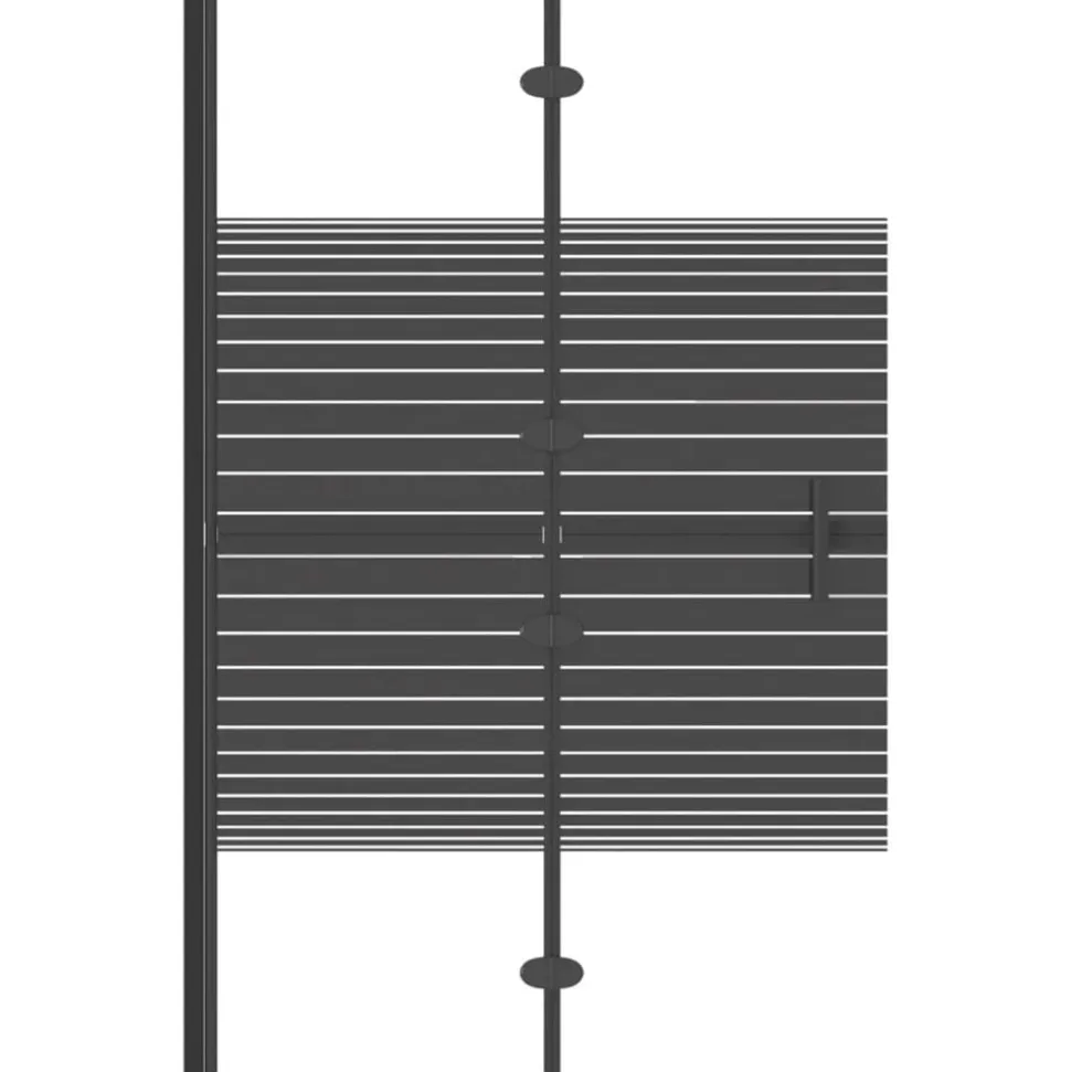 vidaXL Douchewand inklapbaar 80x140 cm zwart
