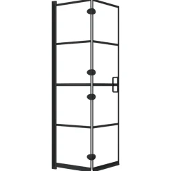 vidaXL Douchewand inklapbaar 80x140 cm zwart