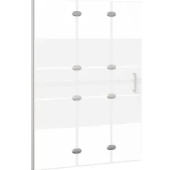 vidaXL Douchewand inklapbaar 100x140 cm ESG wit