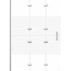 vidaXL Douchewand inklapbaar 100x140 cm ESG wit