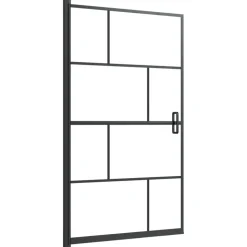 vidaXL Douchewand 80x140 cm ESG zwart