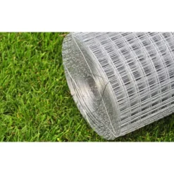 vidaXL Draadgaas vierkant 1x25 m gegalvaniseerd staal zilverkleurig