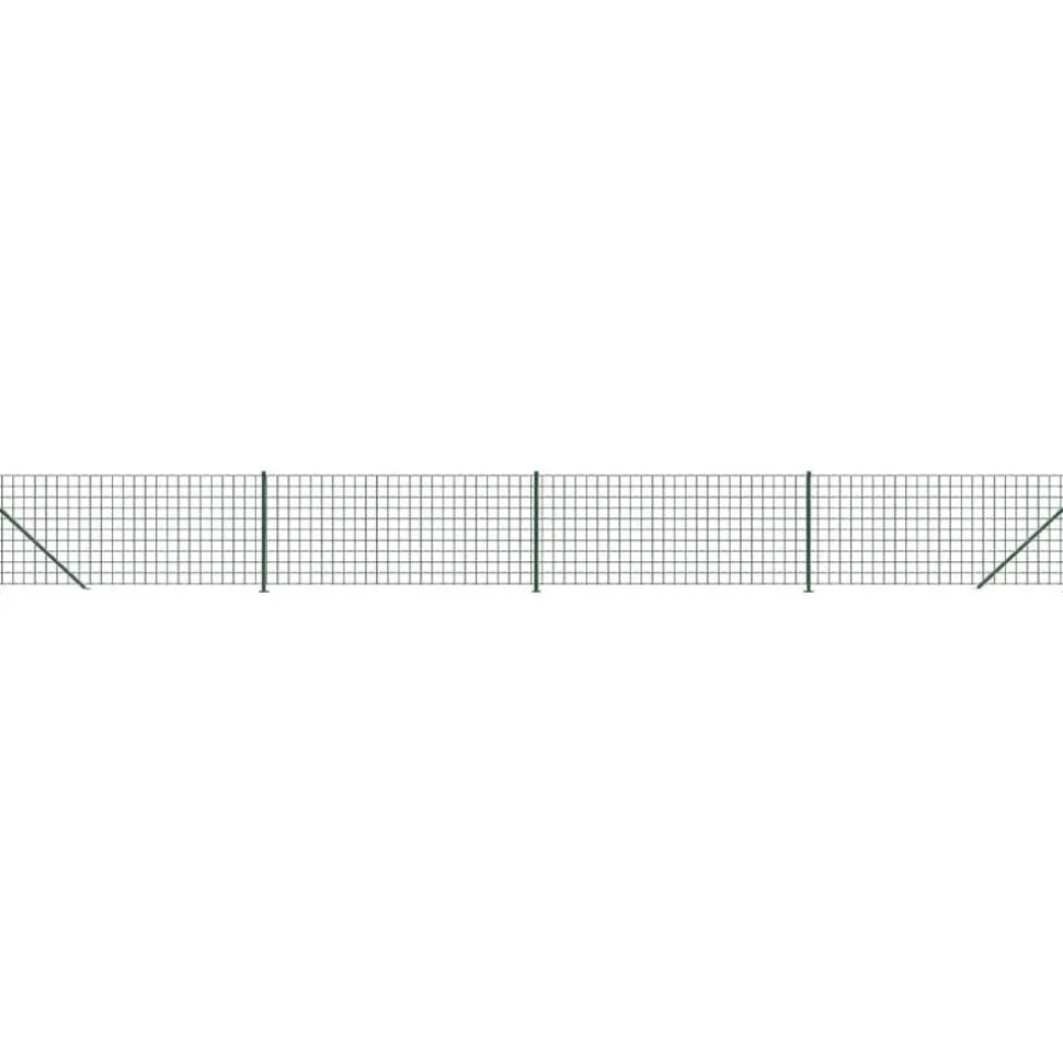 vidaXL Draadgaashek met flens 0,8x10 m groen