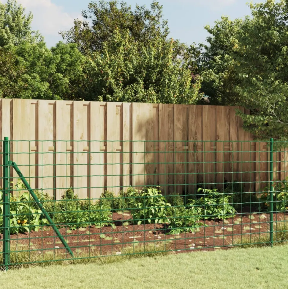 vidaXL Draadgaashek met flens 0,8x10 m groen