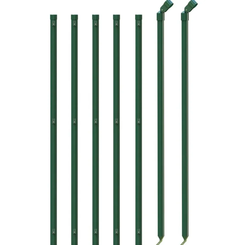 vidaXL Draadgaashek met flens 0,8x10 m groen