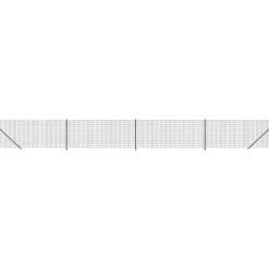 vidaXL Draadgaashek met flens 0,8x10 m antracietkleurig