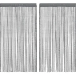 vidaXL Draadgordijnen 2 st Antraciet 100x250 cm