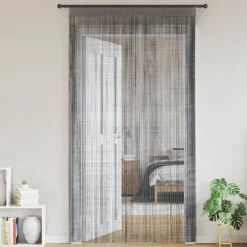 vidaXL Draadgordijnen 2 st Antraciet 100x250 cm