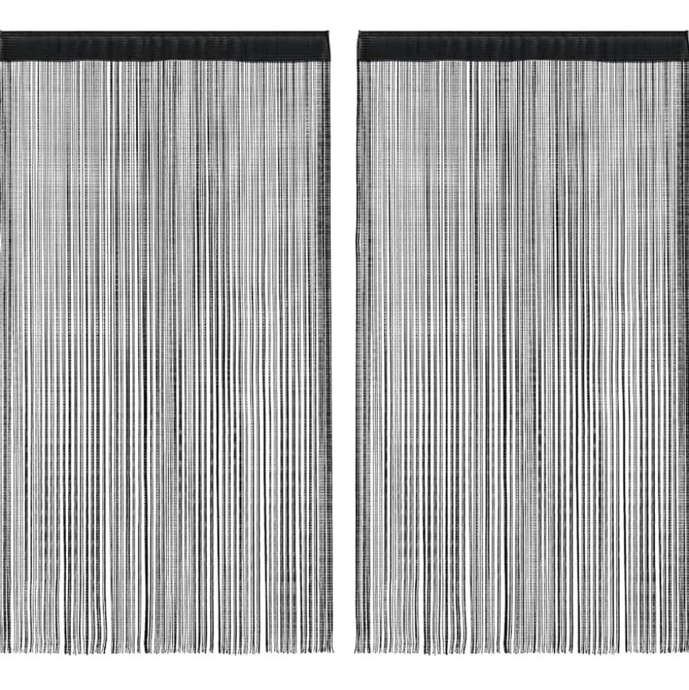 vidaXL Draadgordijnen 2 st 100x250 cm zwart