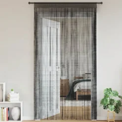 vidaXL Draadgordijnen 2 st 100x250 cm zwart
