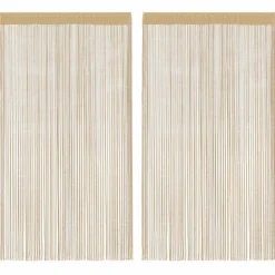 vidaXL Draadgordijnen 100x250 cm beige 2 st