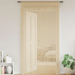 vidaXL Draadgordijnen 100x250 cm beige 2 st