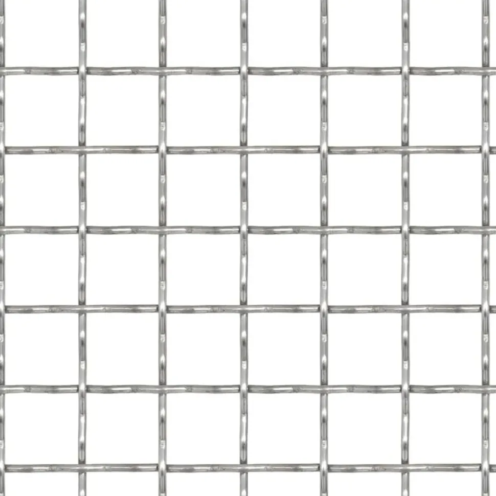 vidaXL Draadhek geweven gaas 50x50 cm 11x11x2 mm roestvrij staal