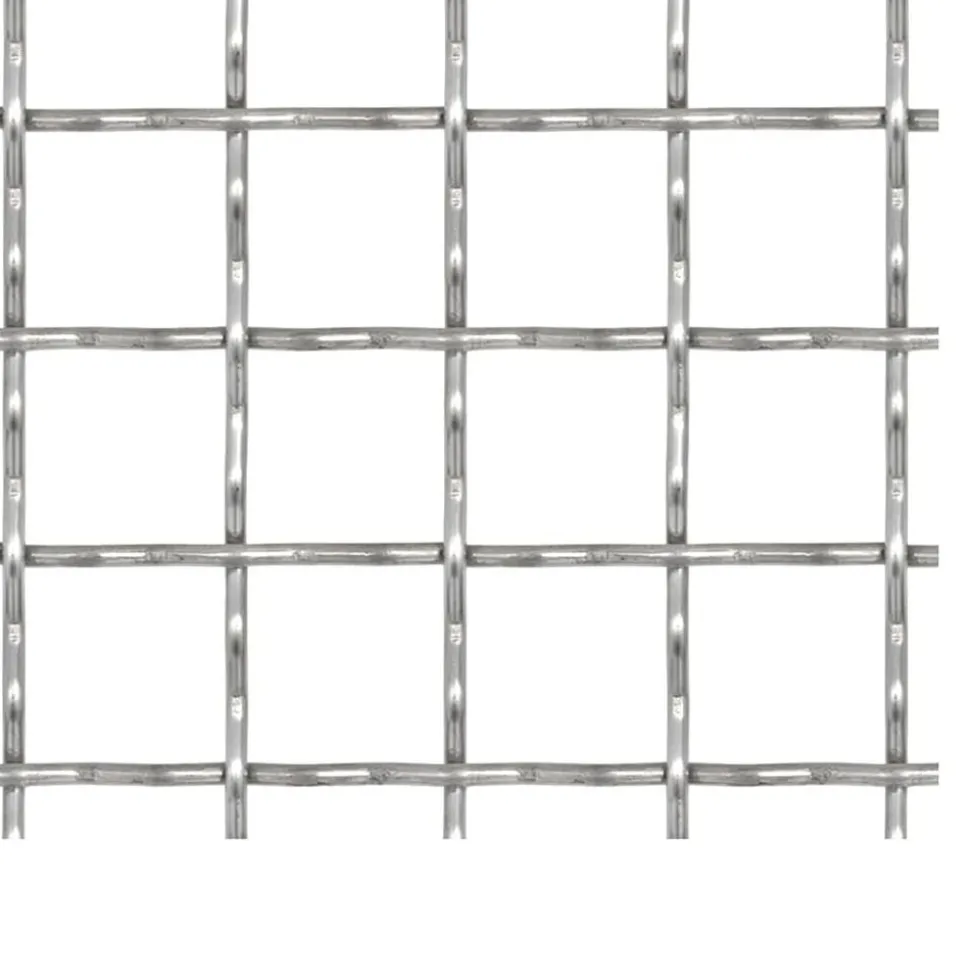 vidaXL Draadhek geweven gaas 50x50 cm 11x11x2 mm roestvrij staal