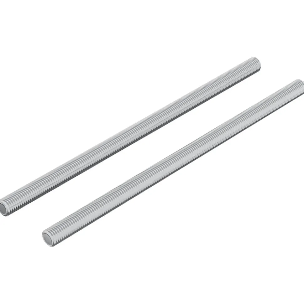 vidaXL Draadstaaf 2 pcs Zilver 6 x 120 mm Staal