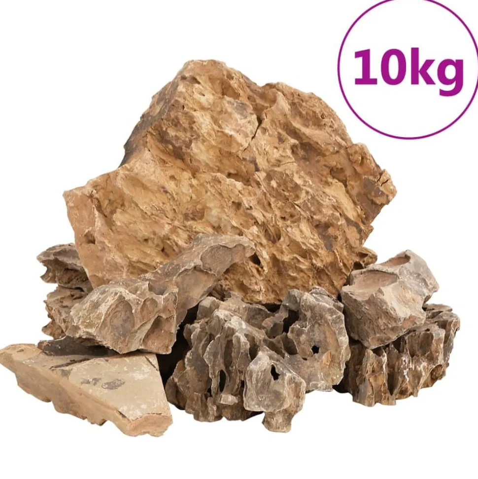 vidaXL Drakenstenen 10 kg 5-30 cm bruin