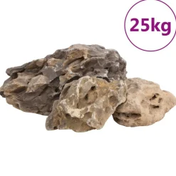 vidaXL Drakenstenen 25 kg 10-40 cm grijs