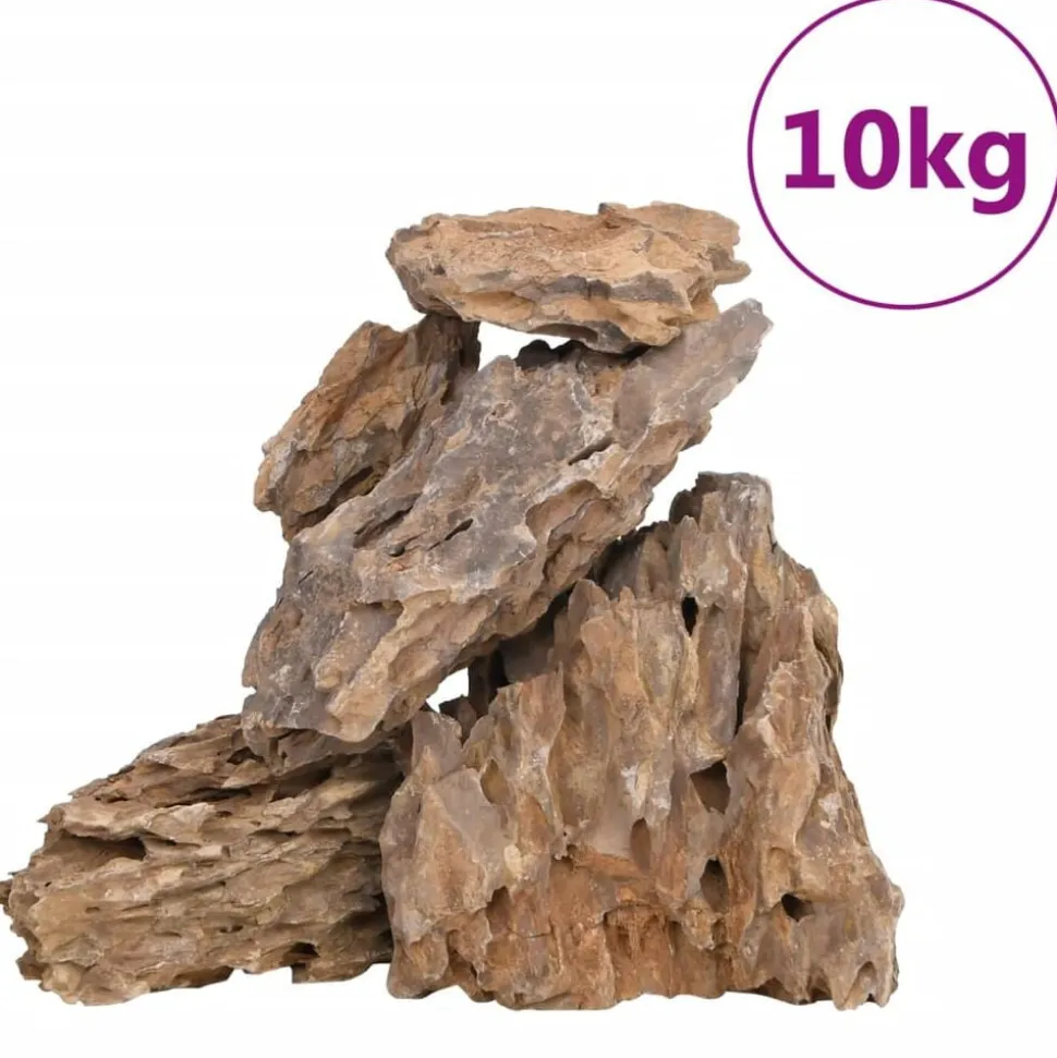 vidaXL Drakenstenen gemende kleur 10 kg 10-30 cm