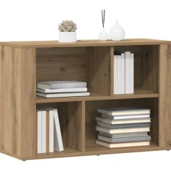 vidaXL Dressoir Artisan Eiken 80 x 30 x 53 cm Bewerkt hout
