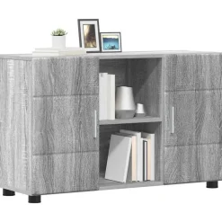 vidaXL Dressoir FLORIN Grijs Sonoma 88,5 x 30,5 x 55,5 cm Bewerkt hout