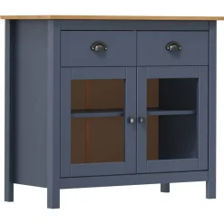 vidaXL Dressoir Hill Range 90x40x80 cm massief grenenhout grijs