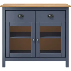 vidaXL Dressoir Hill Range 90x40x80 cm massief grenenhout grijs