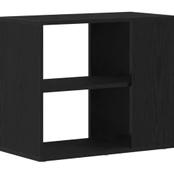 vidaXL Dressoir met lade Zwart Eiken 60 x 30 x 50 cm Bewerkt hout