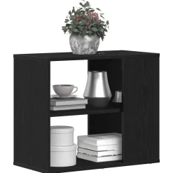 vidaXL Dressoir met lade Zwart Eiken 60 x 30 x 50 cm Bewerkt hout