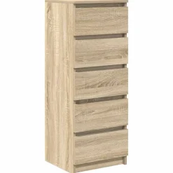 vidaXL Dressoir met lades 37,5x35x99 cm spaanplaat sonoma eikenkleurig