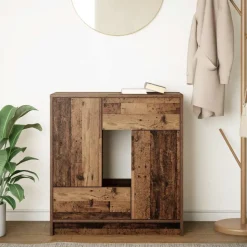vidaXL Dressoir met lades en deuren 70,5x34x74,5 cm oud hout
