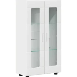 vidaXL Dressoir met plank FLORIN Wit 55,5 x 29 x 100 cm Bewerkt hout