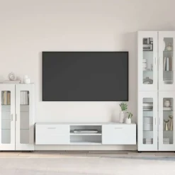 vidaXL Dressoir met plank FLORIN Wit 55,5 x 29 x 100 cm Bewerkt hout