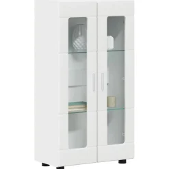 vidaXL Dressoir met plank FLORIN Wit 55,5 x 29 x 100 cm Bewerkt hout
