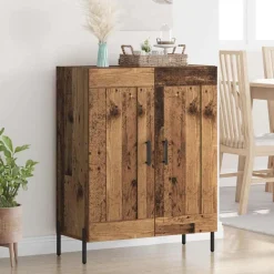 vidaXL Dressoir Oud Hout 69,5 x 34 x 90 cm Gemonteerd hout en ijzer