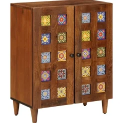vidaXL Dressoir Walnotenhout 60 x 33 x 75 cm Massief Mango Hout