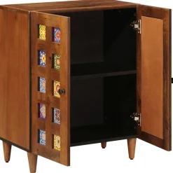 vidaXL Dressoir Walnotenhout 60 x 33 x 75 cm Massief Mango Hout