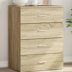 vidaXL Dressoir 60x39x80 cm bewerkt hout sonoma eikenkleurig