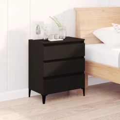 vidaXL Dressoir 60x35x70 cm bewerkt hout zwart