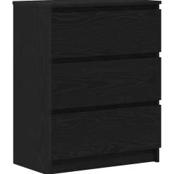vidaXL Dressoir 60x35x76 cm bewerkt hout zwart eikenkleurig