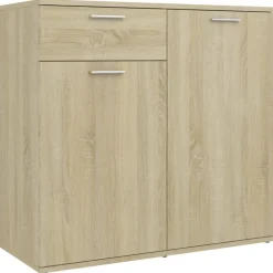 vidaXL Dressoir 80x36x75 cm bewerkt hout sonoma eikenkleurig