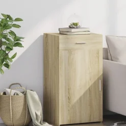 vidaXL Dressoir 50x42,5x93 cm bewerkt hout sonoma eikenkleurig