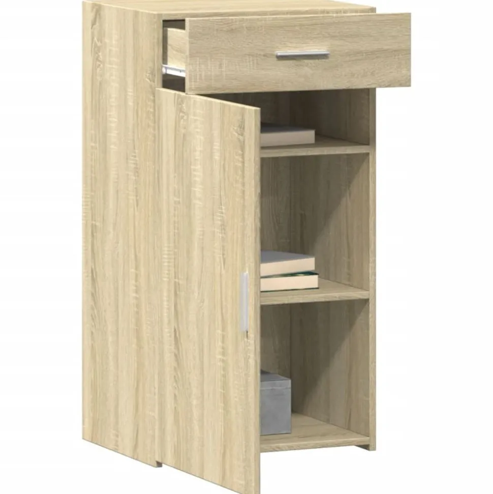 vidaXL Dressoir 50x42,5x93 cm bewerkt hout sonoma eikenkleurig