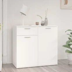 vidaXL Dressoir 80x36x75 cm bewerkt hout wit